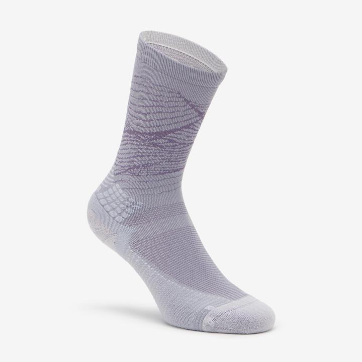 Image du produit Quechua Chaussettes randonnée - hike 500 high gris et abricot x2 paires (39, 42)