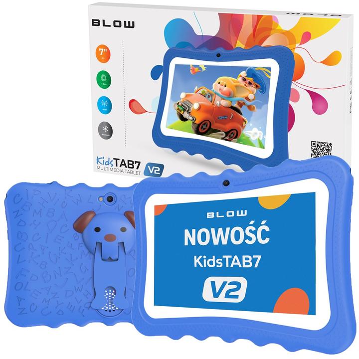 Produktbild Blow Tablet KidsTAB7 V2 4/32GB niebieskie etui 2MP (7.01", 128 GB, Blue)