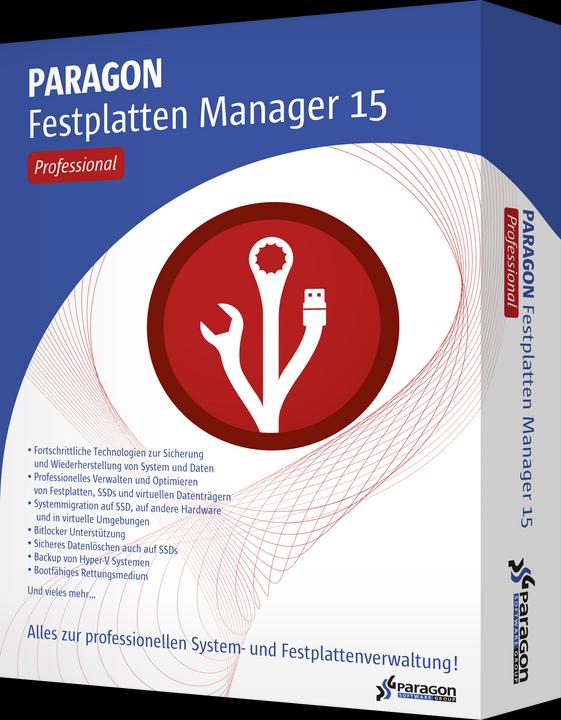 Produktbild Avanquest Paragon Festplatten Manager 15 Professional (1 User, unbegrenzt)