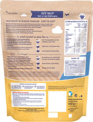 Valori nutrizionali e ingredienti Milupa Buona notte (400 g)