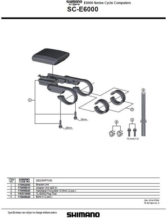 Actual product image Shimano Steps SC-E6000 information display