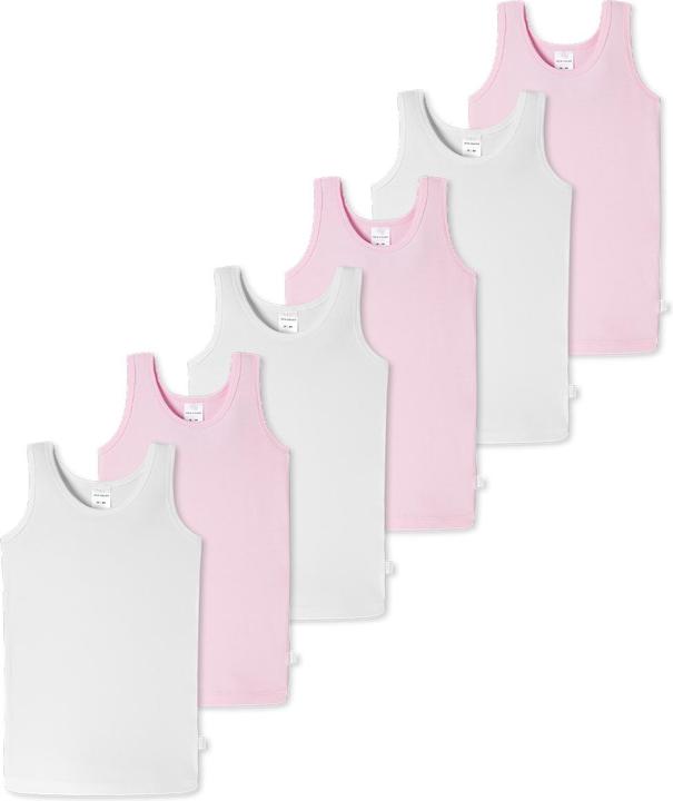 Produktbild Schiesser 6er Pack Kids Girls 95/5 Organic Cotton Unterhemd (128)