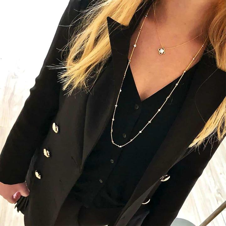 Actual product image Candy Gemma necklace, 925 sterling silver, gold-plated (925 Sterling silver, 18k gold-plated, 42 - 45 cm)