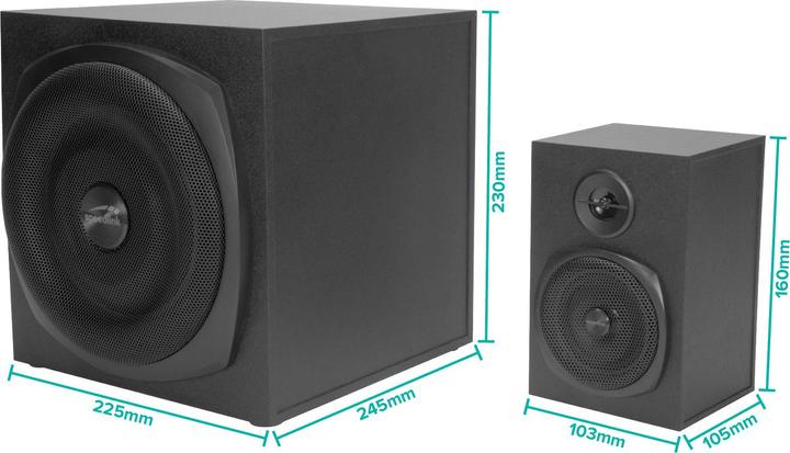 Actual product image Speedlink GRAVITY LT 2.1 subwoofer system, black