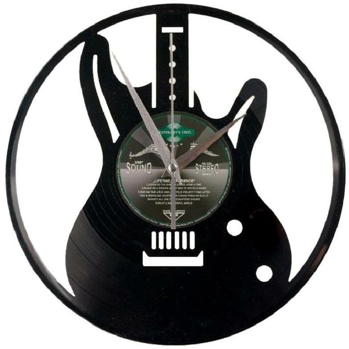Actual product image Wall clock Guitar Ø 30 cm, black (30.30 cm)
