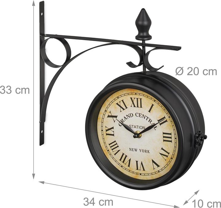 Produktbild Relaxdays Bahnhofsuhr (34 cm)