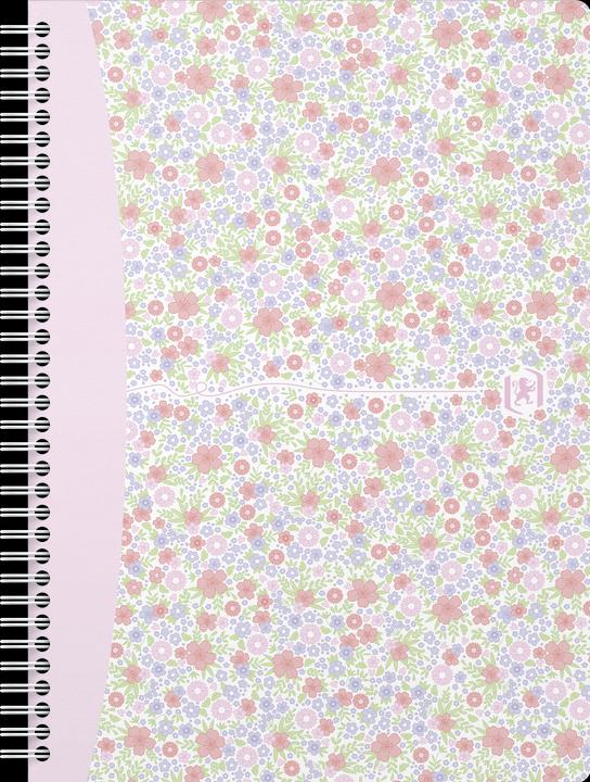 Actual product image Oxford FORME FLORAL - spiral book (B5, Checked, Hardcover)