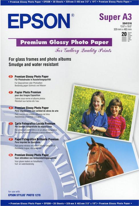 Epson Premium Glossy (250 g/m², A3+, 20 x)