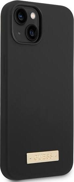 Immagine prodotto Guess GUHMP14SSBPLK Custodia rigida per iPhone 14 6,1" in silicone con logo e piastra MagSafe (Apple iPhone 14)