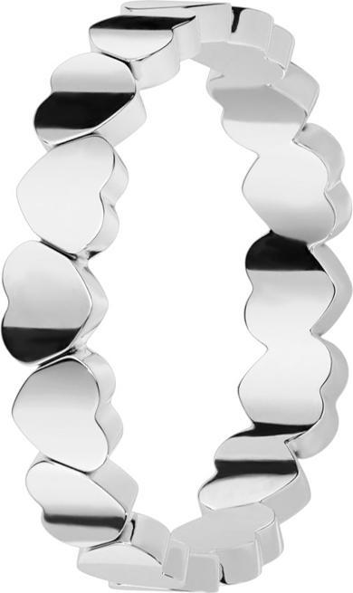 Produktbild Star Piercing Ring silber verbundene Herzen (Chirurgenstahl 316L, ohne Messing)