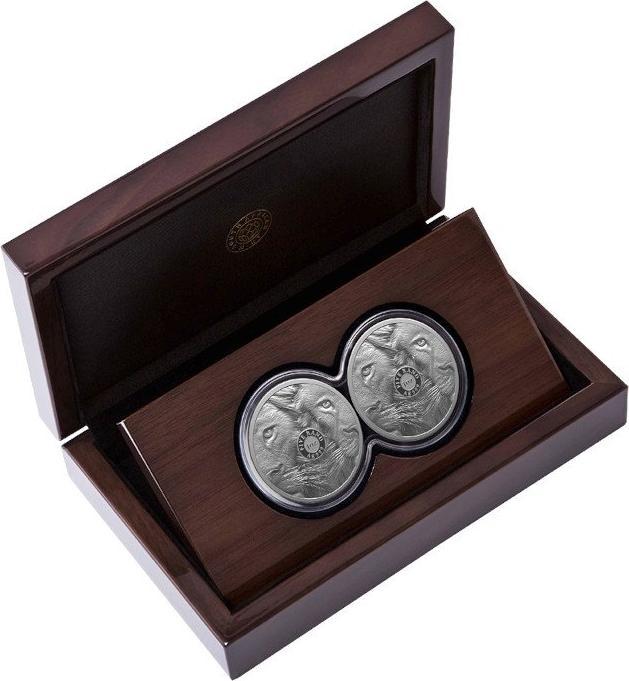 Image du produit South Africa Mint Silber Löwe Big Five Serie II - 2 x 1 oz PP-Set Doppelkapsel (999, 2025)