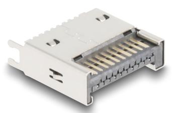 Actual product image Delock USB 10 Gbps Type-E Key A 20 pin connector straight to SMT (0.01 m)