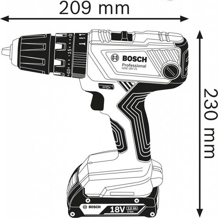 Productafbeelding Bosch Professional GSB 18V-21 (Oplaadbare batterij)