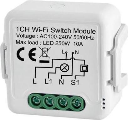 Image du produit Netplus NPLLSW01-10A - Smart Relay Switch Module 10A 1 canal Wi-Fi (Actionneur de commutation)