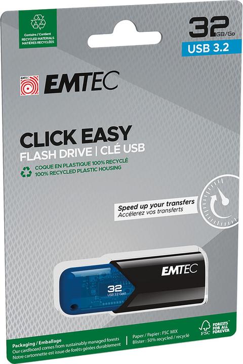 Actual product image Emtec B110 Click Easy (32 GB, USB-A, USB 3.2)