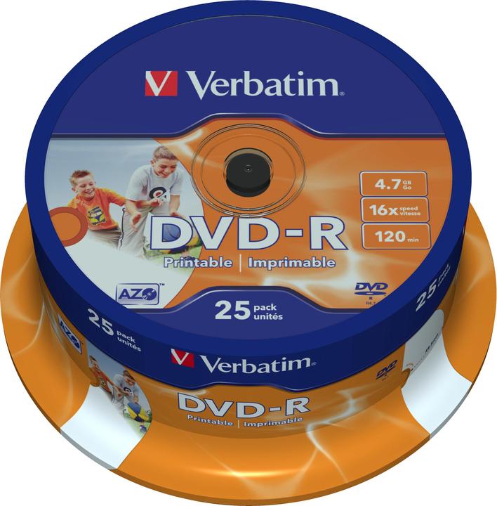 Verbatim DVD-R, 16x, 4.7GB, 25er Spindel (25 x)