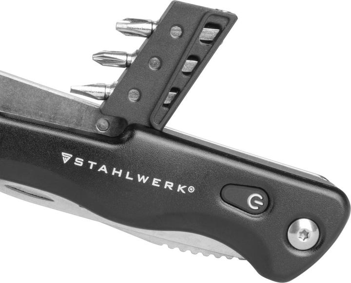 Produktbild Stahlwerk Multifunktionswerkzeug Survival Set mit Taschenmesser LED Taschenlampe