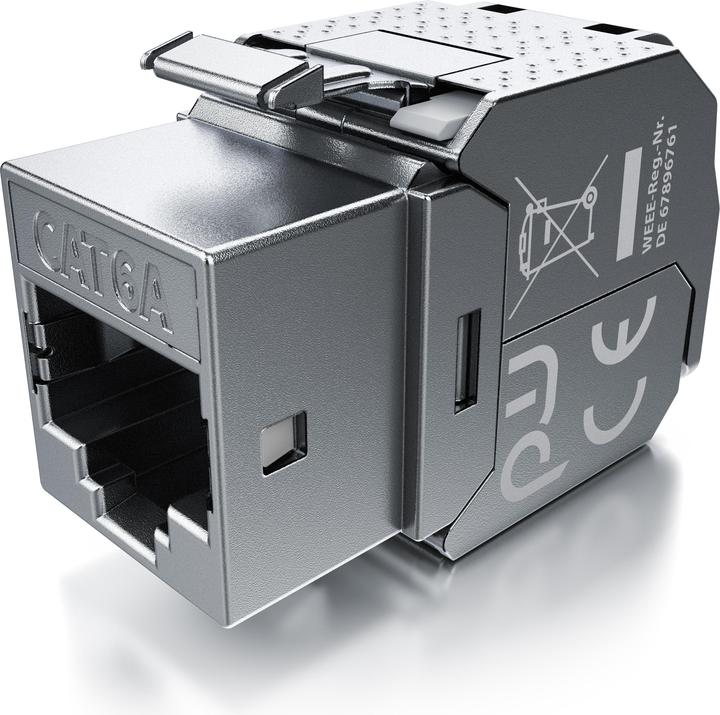 Produktbild Primewire Keystone Modul CAT.6a für LAN Kabel Stecker feldkonfektionierbar, RJ-45 Buchse zu Netzwerkkabel (Keystone Modul)
