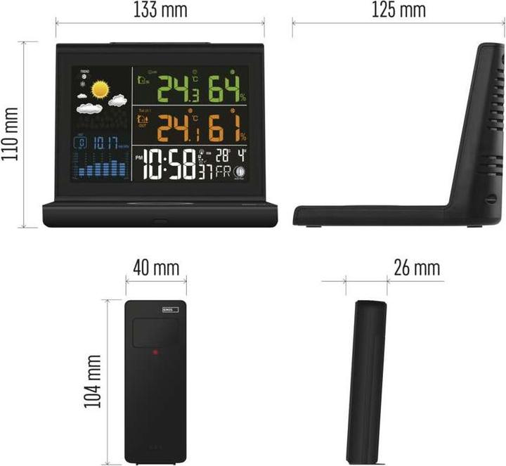 Produktbild Emos Wetterstation mit kabelloser Aufladung E8010