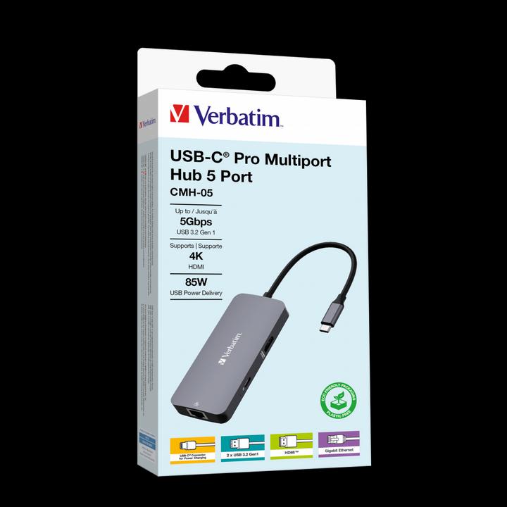 Produktbild Verbatim USB-C Pro Multiport Hub 5 Port CMH-05 32150 (USB-C, 5 Ports)
