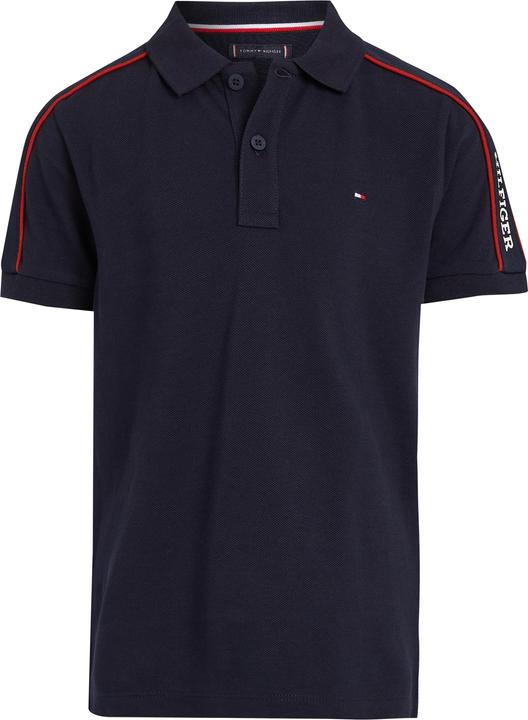 Actual product image Tommy Hilfiger Kids Monotype Tape Polo - Boys - Blauw - 14 jaar (14)