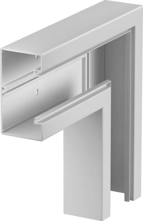 Actual product image OBO Bettermann OBO GK-F70130LGR Flat angle 70x130mm PVC light grey RAL7035 (7 cm)