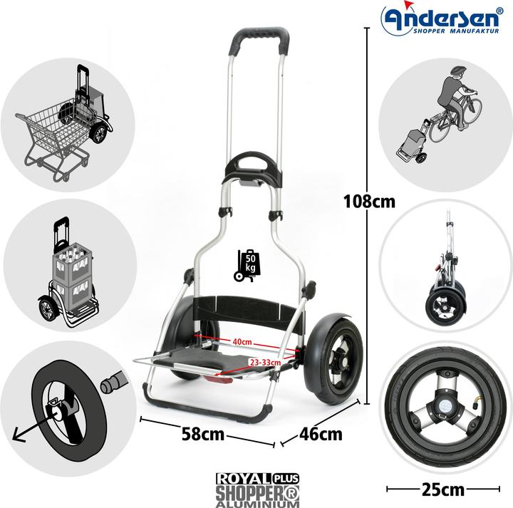 Produktbild Andersen Fahrgestell Royal Shopper Plus (Luftrad 25 cm)