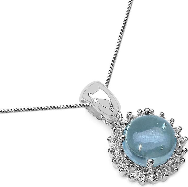 Xen Anhänger mit Kette Blautopas 925 Silber XEC275 (925 Sterling Silber, 45 cm)