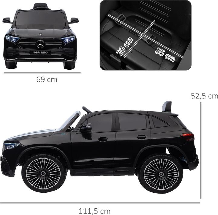 Produktbild Swisshandel24 Kinder Elektrofahrzeug, Elektroauto, Fernbedienung, MP3-Player, 3-8 Jahre, bis 30kg (12 V)