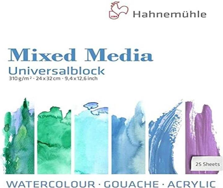 Produktbild Hahnemühle Universalblock 25 Bl. Mixed Media 24x32 cm 310 g (24 x 32 cm, Harter Einband)