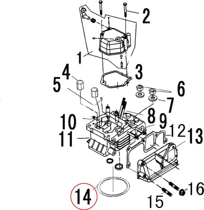 Produktbild Wiltec LIFAN Dieselmotor 10PS Ersatzteil Zylinderkopfdichtung Kupferdichtung Motor (Gartenmaschinen Ersatzteile)