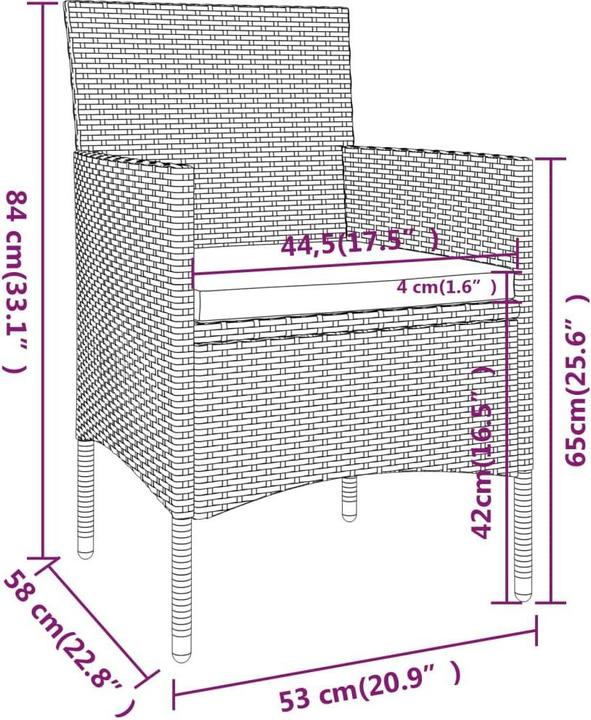 Immagine prodotto VidaXL Gartenstuhl und Hocker