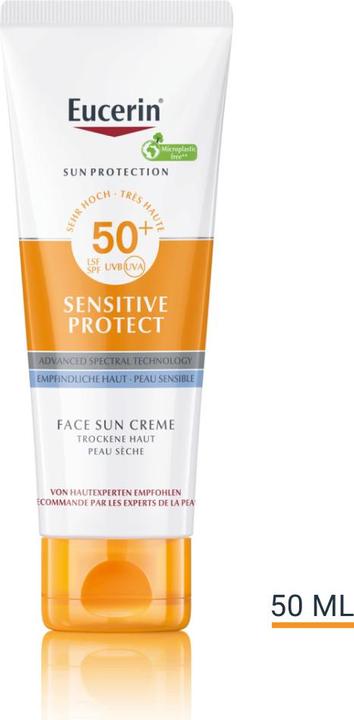 Actual product image Eucerin Sensitive Protect (Sun cream face, SPF 50, 50 ml, 67 g)