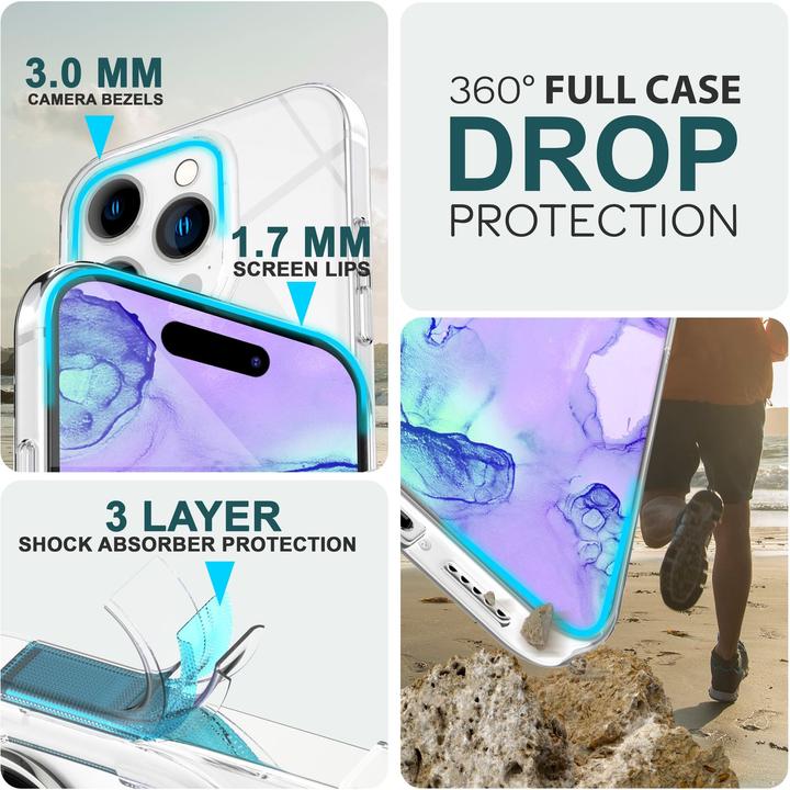 Actual product image Nalia Clear 360 degree cover (Apple iPhone 15 Pro Max)