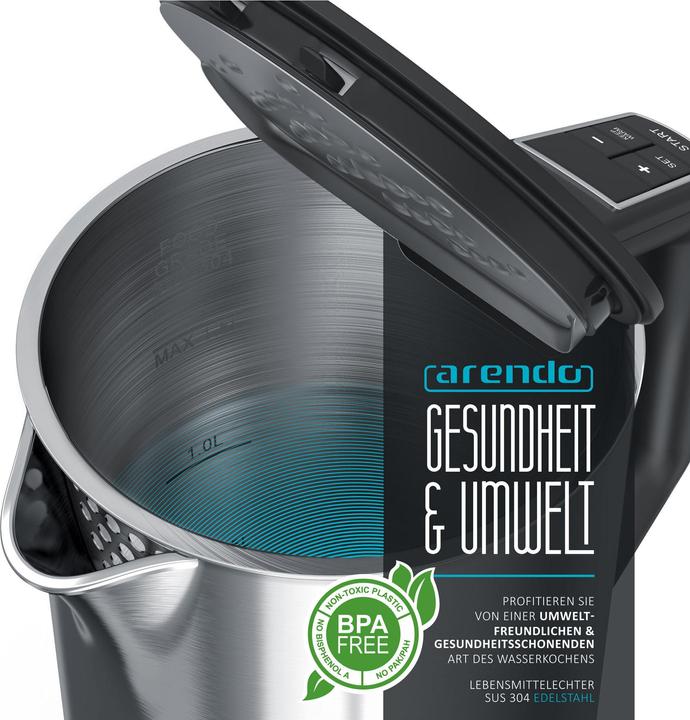 Produktbild Arendo Wasserkocher mit Temperatureinstellung (1.50 l, EU-Stecker)