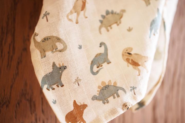 Actual product image Jollein Burp cloths Dino set of 3 small (31 cm, 31 cm)