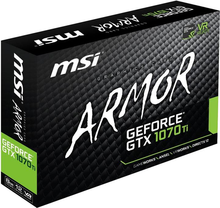 Produktbild MSI GeForce GTX 1070 Ti ARMOR 8G (8 GB)