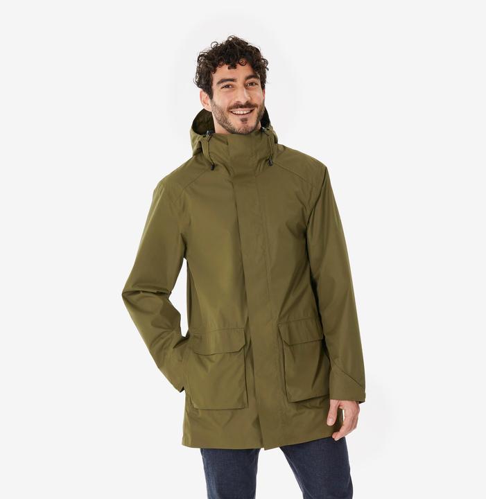 Quechua Wanderjacke Herren lang - NH500 olivengrün (XXL)