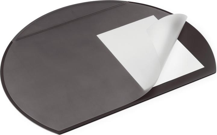 Actual product image Durable Desk pad 65 x 52 cm (w x h) with foil pad PVC black semicircular (65 x 52 cm)