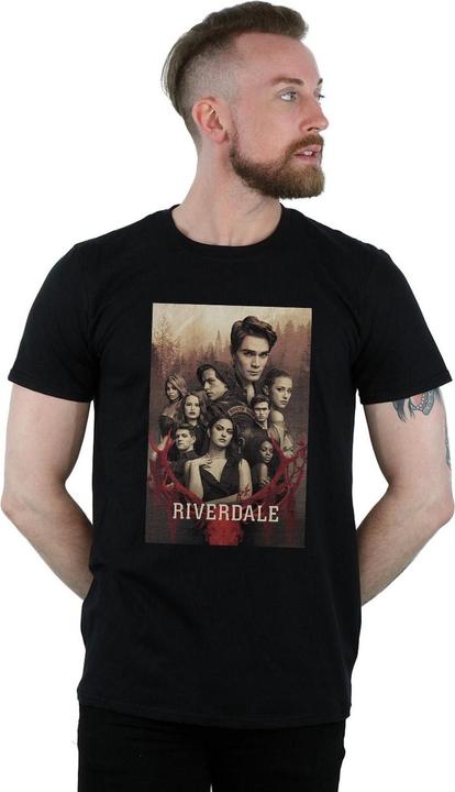 Actual product image Riverdale Mens Stag Skull T-Shirt (XXL)