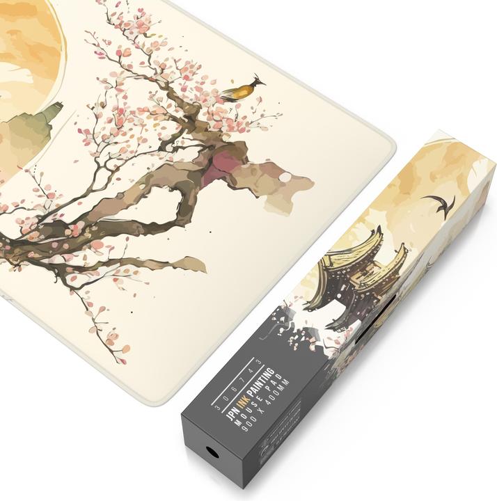 Image du produit Titanwolf Gaming Mauspad, 900 x 400mm XXL Speed Gaming Mausmatte, Mousepad Extragrosse Fläche, Japan Painting (XXL)