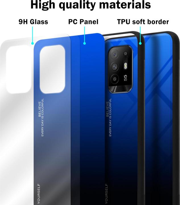 Actual product image Cadorabo TPU 2 colors glass envelope (Oppo A94 5G)