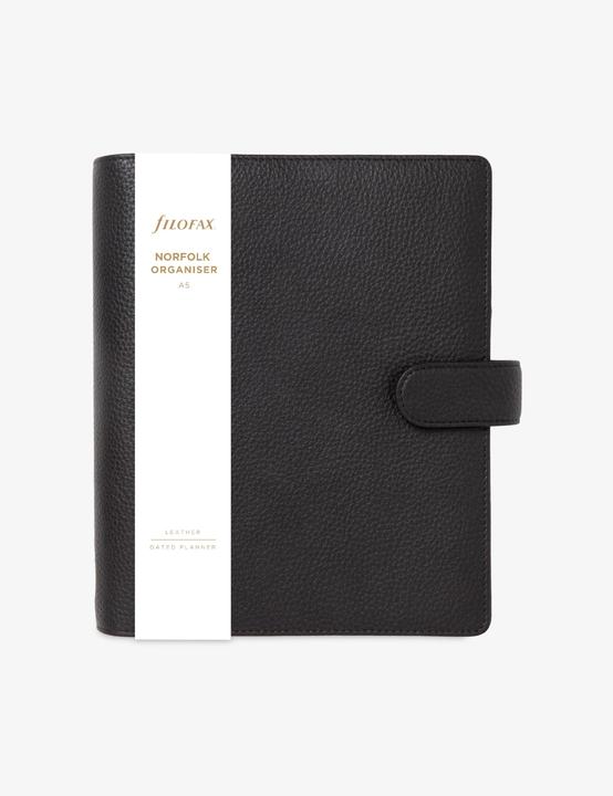 Actual product image Filofax Norfolk Personal Leather Organiser AGENDA NORFOLK dark brown (5 x 13.4 x 14.8 cm, No binding)