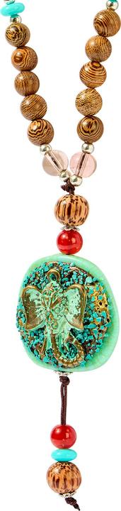 Immagine prodotto Joe Browns Elephant Pendant Boho Necklace (Cotone, Cocco, Ceramica, Ottone, Vetro, Materiale composito di zinco)