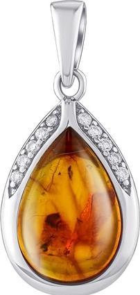 Produktbild Silvego Silver pendant with natural amber JST13327PJ (925 Sterling Silber)