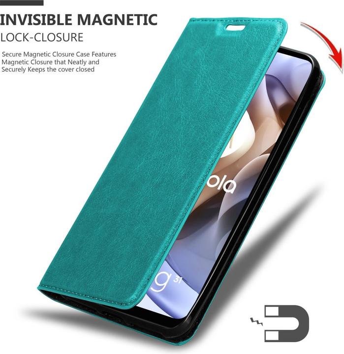 Image du produit Cadorabo Book Invis. Étui magnétique (Motorola Moto G31, Motorola Moto G41)