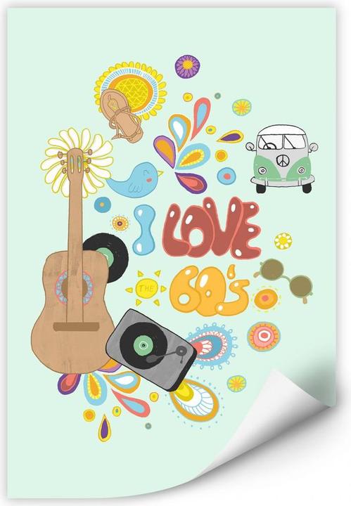 Actual product image Trenddeko I love the 60s (80 x 120 cm)