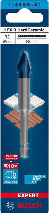 Actual product image Bosch Professional Zubehör Expert HEX-9 HardCeramic drill bit, 12 x 90 mm (12 millimetres)