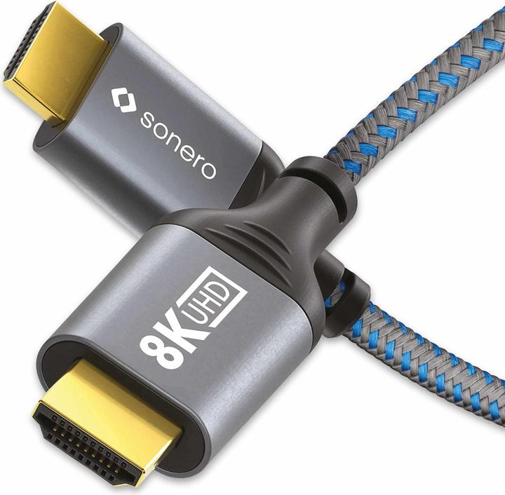 Produktbild Sonero HDMI-Kabel, 8K60, grau/blau, 3 m (3 m, HDMI)