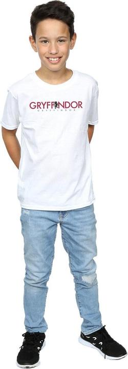 Actual product image Boys Gryffindor Text T-Shirt (140, 146)